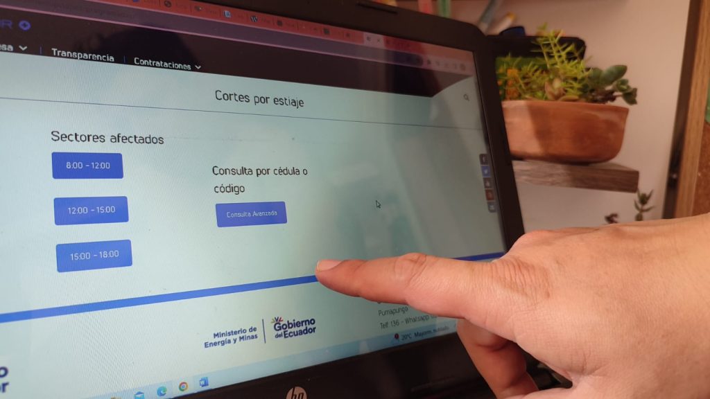 La Empresa Eléctrica Regional Centrosur dio a conocer los cuatro canales de información para conocer los horarios de los cortes de energía.