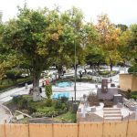 El área del parque central “Simón Bolívar” se delimitó para la ejecución de los trabajos. El proyecto registra un avance superior al 70 %. Cortesía