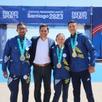 Daniel Pintado y Glenda Morejón obtuvieron medalla de oro en la maratón relevo mixto. Foto: Comité Olímpico