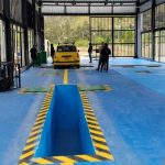 Los primeros vehículos acudieron al nuevo centro en Guazhalán para la revisión técnica vehicular. /Cortesía