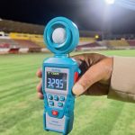 La medición actual de los lux en el Estadio Alejandro Serrano Aguilar es de 329,5.