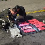 Material explosivo hallado en la UPC de San Roque, en Quito. /Cortesía