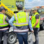 Personal de Quiport S.A., hizo mediciones de fricción en la pista del aeropuerto Mariscal La Mar.
