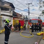 Incendio registrado la mañana de este miércoles en las inmediaciones del parque Riberas del Río Tarqui. /KOQ