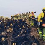 Más de 160 bomberos siguen en las labores para controlar el incendio forestal en la reserva ecológica El Ángel, en Carchi.