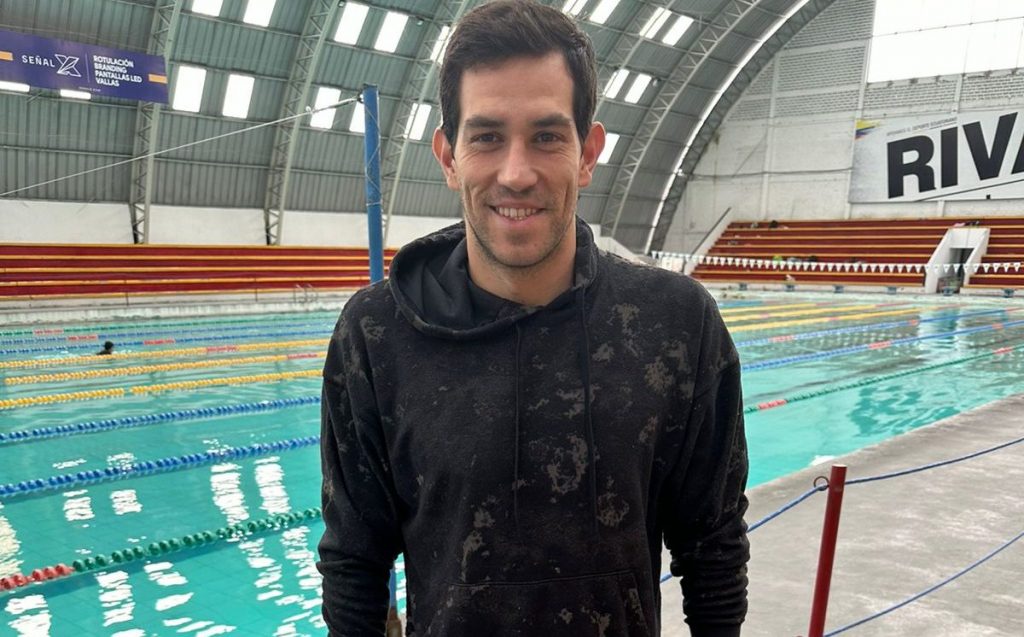 El nadador cuencano, Esteban Enderica.