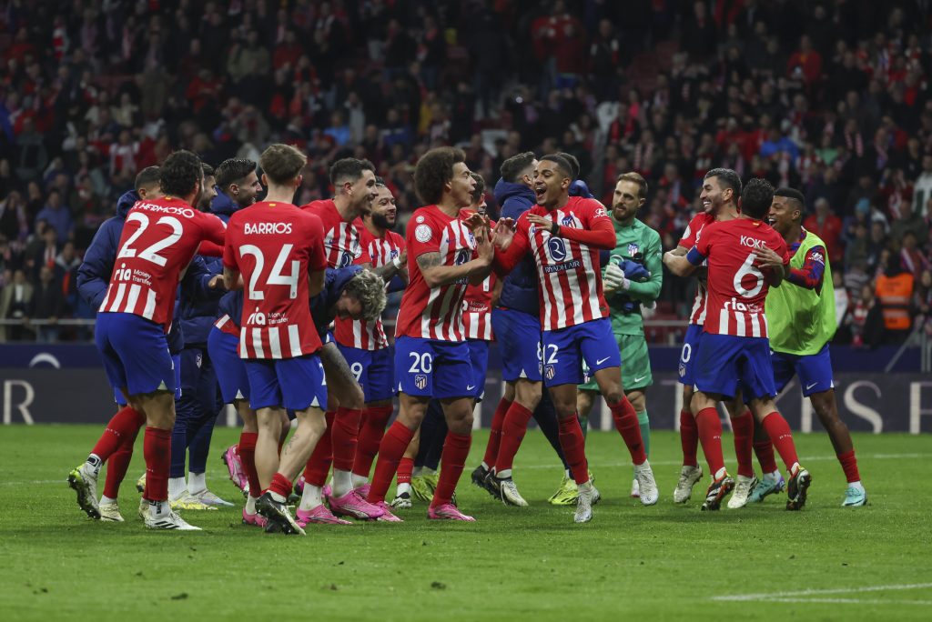 Jugadores del Atlético Madrid celebran pase a la semifinal de la Copa del Rey: Foto: EFE