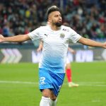 Cristhian Noboa celebra gol con la camiseta del Sochi. Foto: Sochi