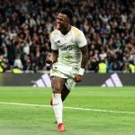 Vinicius celebra gol de la victoria del Real Madrid. Foto: Vinicius