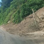 Estado del kilómetro 114 de la vía Cuenca-Girón-Pasaje del domingo 11 de febrero de 2024. Fot Prefectura del Azuay