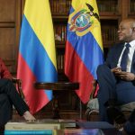 Los cancilleres de Ecuador y Colombia reafirmaron el compromiso de los dos países con la institucionalidad democrática y la seguridad.