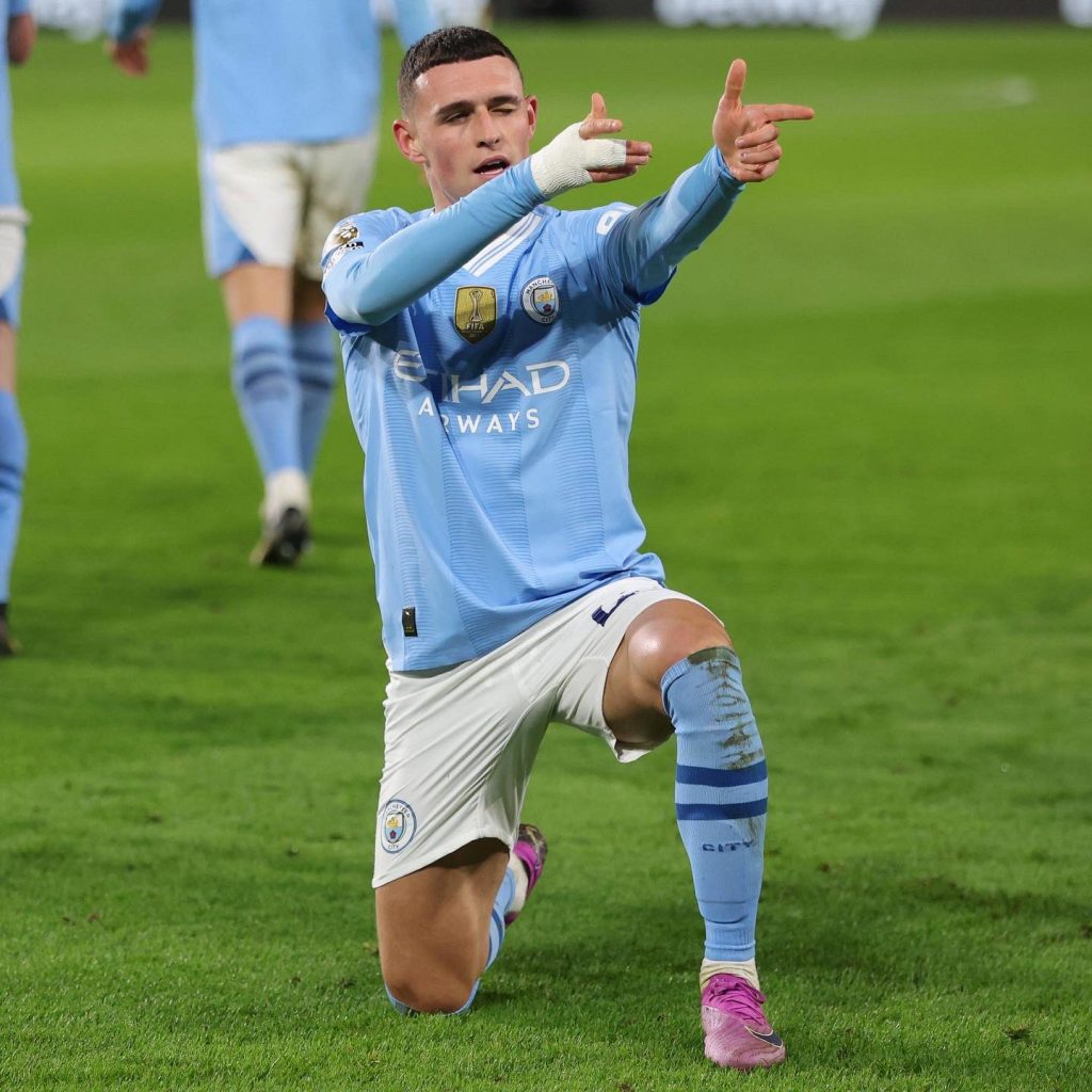 Foden celebra gol de la victoria del Manchester City