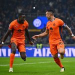 Lautaro Martínez celebra gol del triunfo del Inter de Milán. Foto: Inter