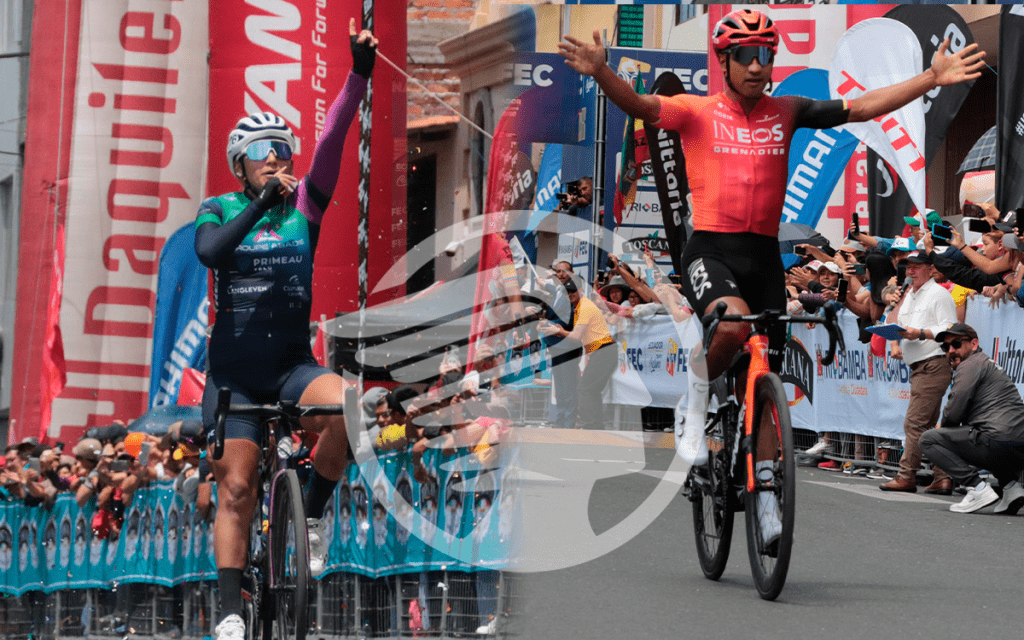 Los ciclistas Miryam Núñez y Jhonatan Narváez se coronaron campeones en la categoría élite del Campeonato Nacional de Ruta este sábado.