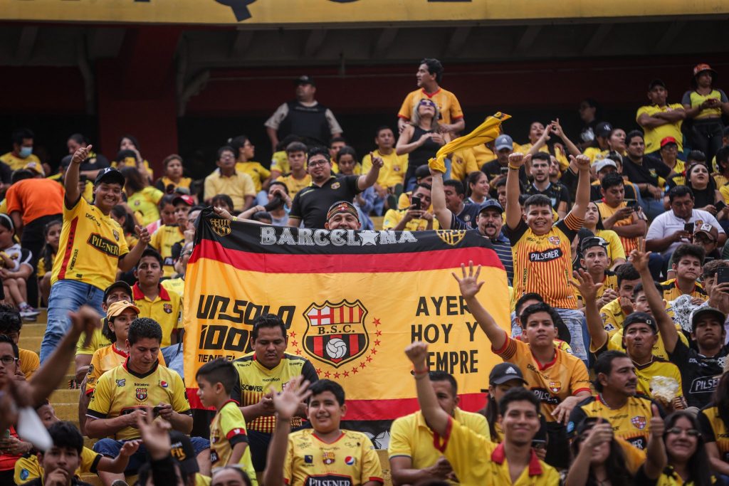 Los hinchas de Barcelona Sporting Club podrán disfrutar de la Noche Amarilla por primera vez en Estados Unidos. Foto EFE
