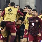 Jugadores de Venezuela celebran gol ante Argentina. Foto: CONMEBOL
