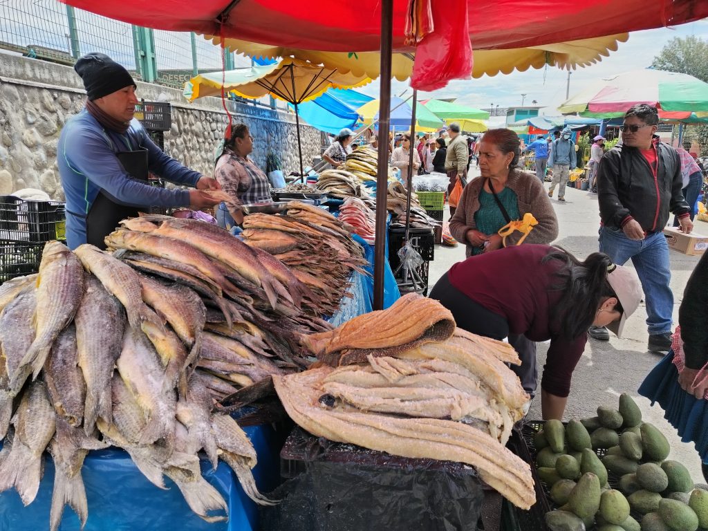 En El Arenal se venden los pescados “lisa” y de “bacalao”. Las amas de casa los compran a diferentes precios. BPR