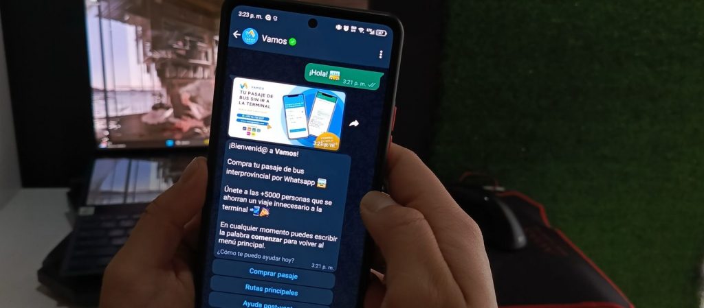 "Vamos": facilita venta de pasajes interprovincial por WhatsApp