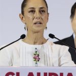 La candidata presidencial de la coalición Sigamos Haciendo Historia, Claudia Sheinbaum, encabeza las encuestas. EFE