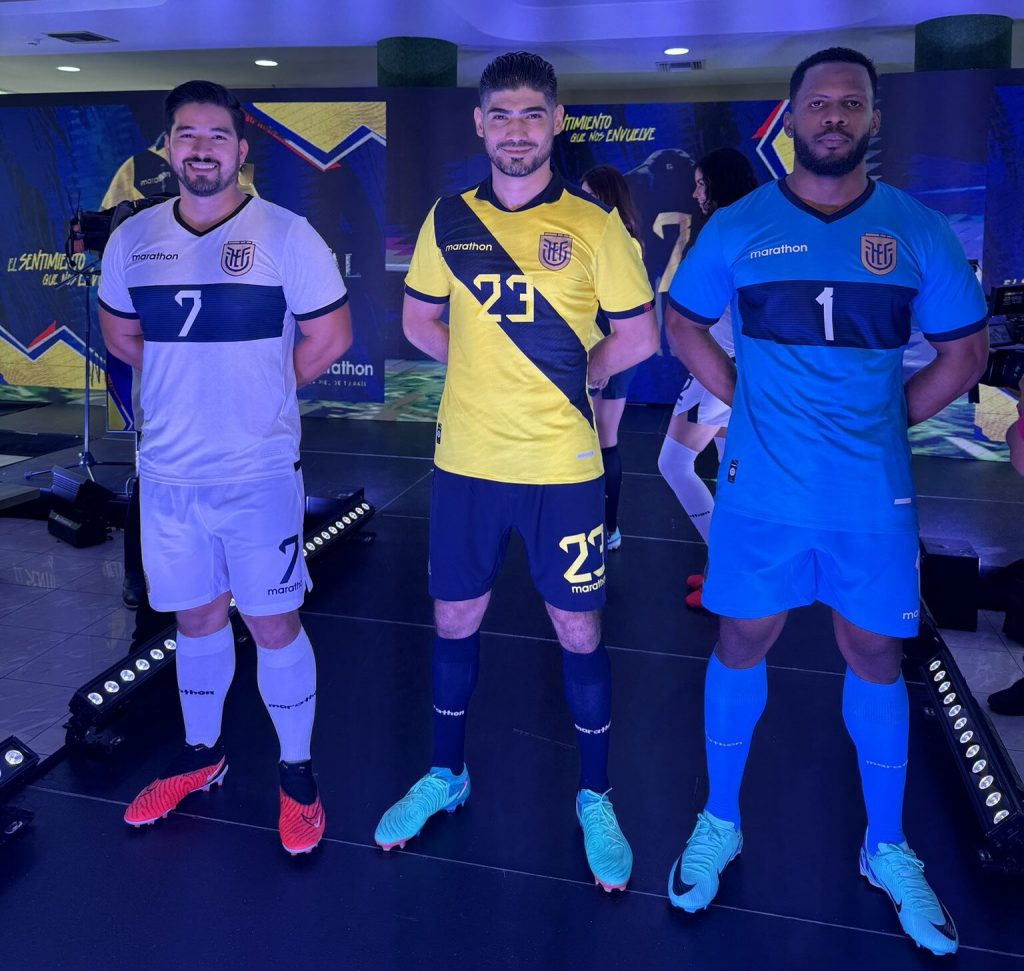 Ecuador presentó sus camisetas oficiales para la Copa América 2024. Foto: Cortesía