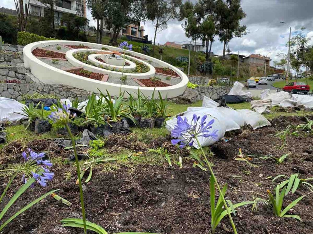Parques y áreas verdes serán intervenidas, como en el redondel de la avenida Primero de Mayo. XCA