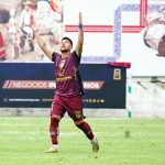 Joaquín Vergés anotó el gol del triunfo de Mushuc Runa ante Libertad. Foto: API