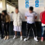 Detenidos presentados por la Policía Nacional.