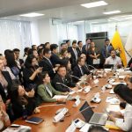 Los altercados se presentaron durante la comparecencia de los ministros ante la Comisión de Relaciones Internacionales.