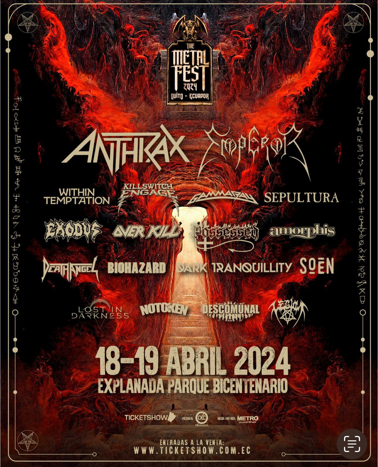 Prepárate para una explosión en The Metal Fest Quito