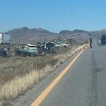 Once migrantes de Ecuador resultaron heridos en un choque de vehículos cerca en Chihuahua - Ciudad Juárez, en México.