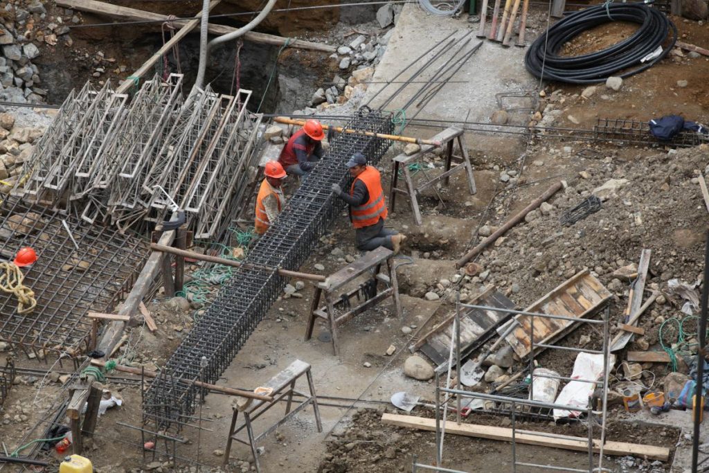 Obra en ejecución en Cuenca. El IVA para ciertos materiales de construcción es del 5 %.