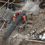 Obra en ejecución en Cuenca. El IVA para ciertos materiales de construcción es del 5 %.