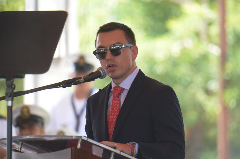 El presidente de Ecuador, Daniel Noboa, dio declaraciones durante una entrevista con la cadena internacional SBS News.