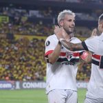 Calleri celebra gol de la victoria de San Pablo contra Barcelona SC. Foto: API