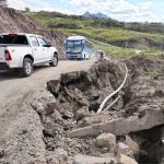 En el km 66, sector El Ramal, existen graves problemas para la circulación vehicular. El tramo está afectado por una falla. BPR