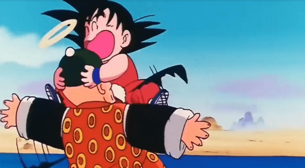 Uno de los momentos más emotivos de la serie Dragon Ball es cuando Goku se reencuentra con su abuelo.