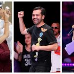 Combo de fotografías donde se observa a los candidatos a la presidencia de México, la oficialista Claudia Sheinbaum (i) y los opositores Jorge Álvarez Máynez (c) y Xóchitl Gálvez (d), durante sus cierres de campaña el 29 de mayo de 2024, en la ciudad de México (México). México comienza este jueves un "periodo de reflexión" de tres días antes de los comicios presidenciales con una veda electoral tras tres meses de campaña en los que las tendencias en las encuestas mantuvieron en el liderazgo a la oficialista, Claudia Sheinbaum. EFE