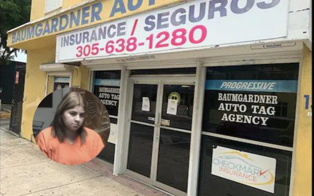 Esta es la ficha del arresto de Katherine M. Morán Vera que difundió City of Doral Police Department, de Miami.