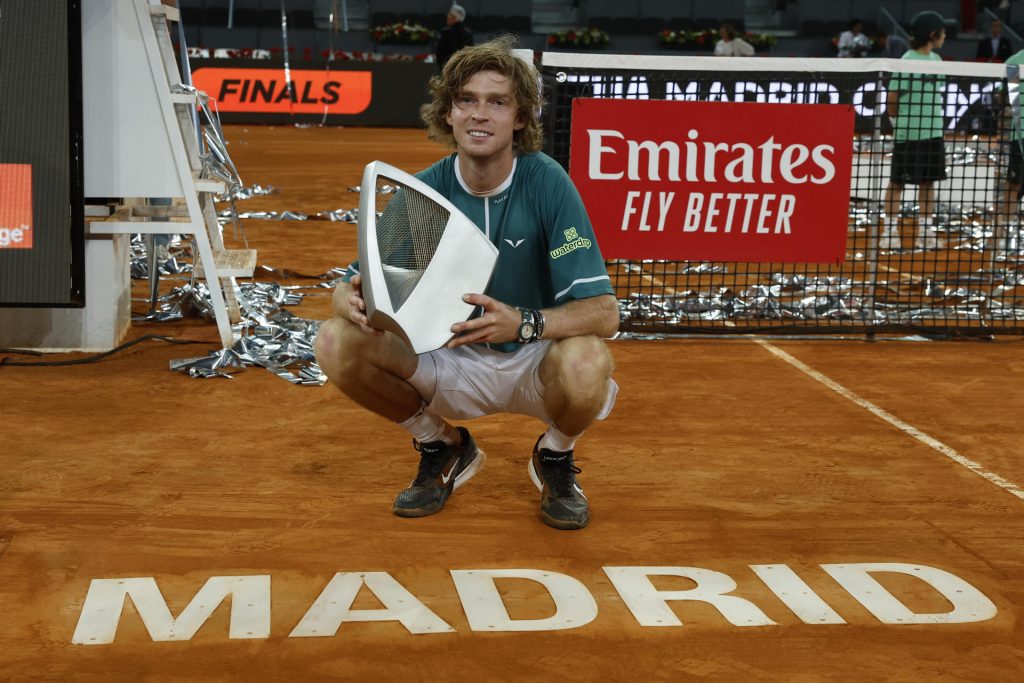 Rublev es ganador del Masters 1.000 de Madrid. Foto: EFE