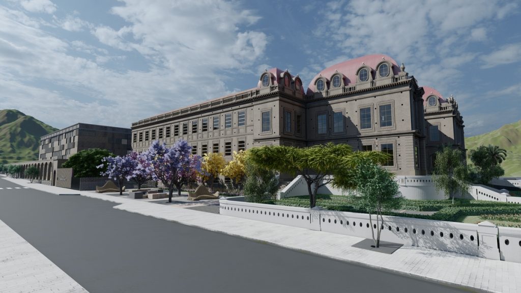 Diseño de como quedará el colegio Benigno Malo cuando sea restaurado.