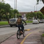 Ciclovía en la avenida Fray Vicente Solano, en Cuenca.