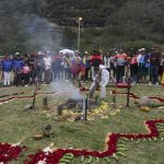 En el entorno a las ruinas arqueológicas de Cojitambo se llevó a cabo ayer un ritual ancestral para iniciar el festival del maíz. XCA