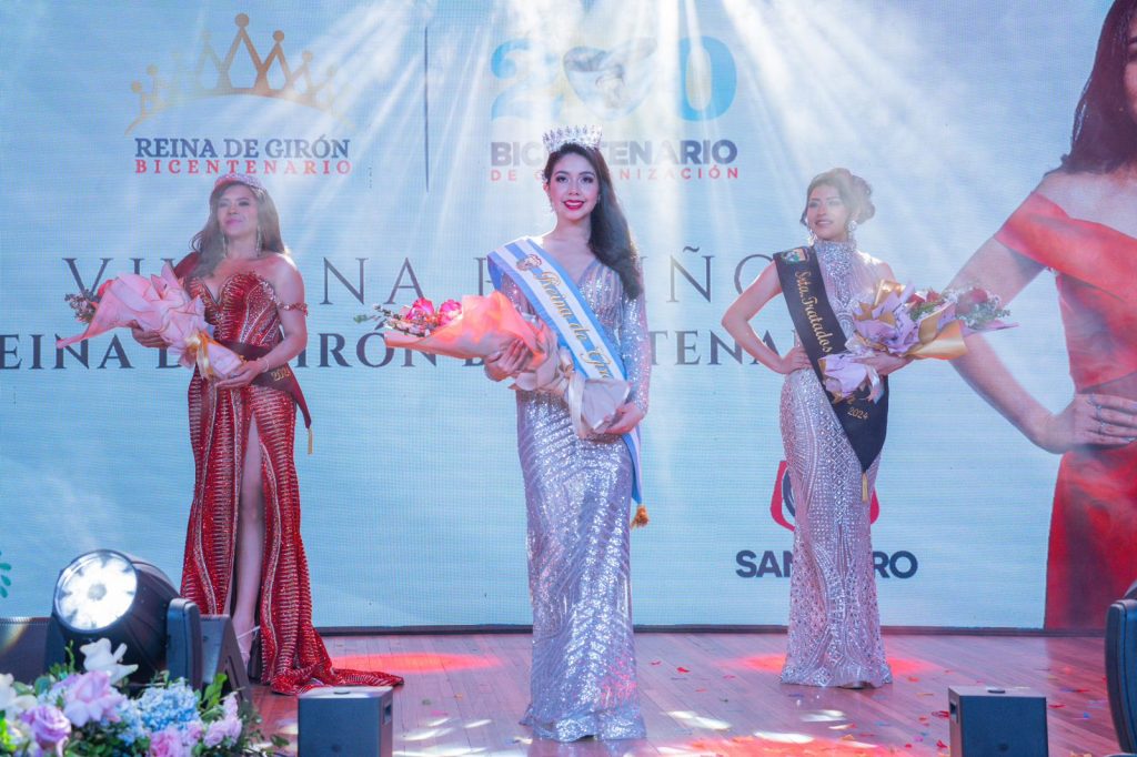 Viviana Patiño Mendoza, de 18 años de edad, fue electa como la reina de Girón en el marco de los festejos por el bicentenario. Cortesía