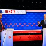 Una noche negra para Biden, donde perdió claramente el primer debate presidencial contra su rival Trump.