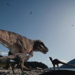 - Fotografía cedida por Giant Screen Films donde aparece una madre Tiranousario Rex y sus crías junto a un lago, especies que protagonizan el documental 'T.Rex' sobre el descubrimiento del fósil de un joven dinosaurio Tiranousario Rex (T-Rex), apodado cariñosamente Teen Rex (Adolescente Rex), que será estrenado el 21 de junio. El fósil de un joven dinosaurio Tiranousario Rex (T-Rex) descubierto por tres niños en Dakota del Norte (EE.UU.) puede permitir a los científicos responder preguntas claves sobre este dinosaurio, como cuándo y porqué se convirtió en una especie de enormes proporciones, señala a EFE el científico encargado de recuperar sus restos. EFE