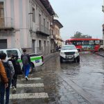 El plantón se dio en la intersección de las calle La Condamine, Calle Larga y Tarqui.