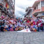 El grupo ‘Fuego Morlaco’ durante su participación en el Pase del Niño Viajero en Cuenca. /Cortesía