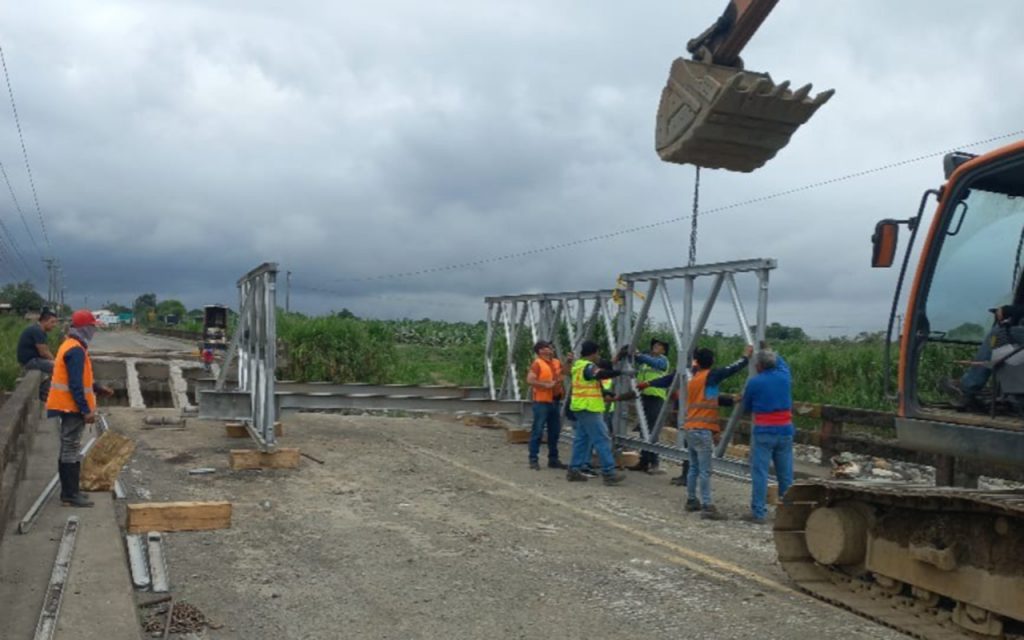 El puente Bailey funcionará de manera provisional.