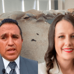 Bayron Fárez, director de Acción Social del Municipio de Cuenca le responde a la concejal Diana González sobre su denuncia de excrementos y mordeduras de ratas en kits de alimentos. Foto DFPB