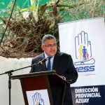 Héctor Martínez, gerente general encargado del Hospital “José Carrasco Arteaga” del IESS, en la comparecencia del 25 de junio de 2024. Foto IESS